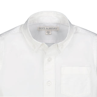 BOYS White Organic Stretch Poplin Shirt