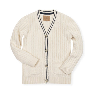 BOYS Ivory Cable Organic Cable Cardigan
