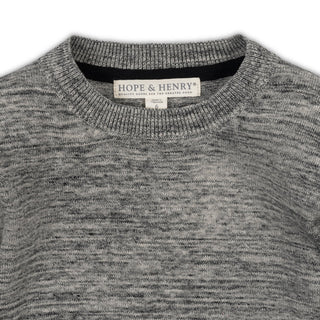 BOYS Black Space Dye Organic Crewneck Sweater