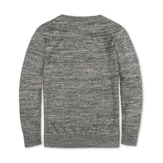 BOYS Black Space Dye Organic Crewneck Sweater