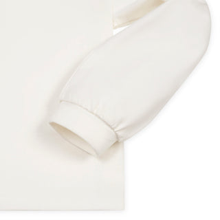GIRLS Soft White Organic Mock Neck Knit Top