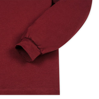 GIRLS Oxblood Organic Mock Neck Knit Top