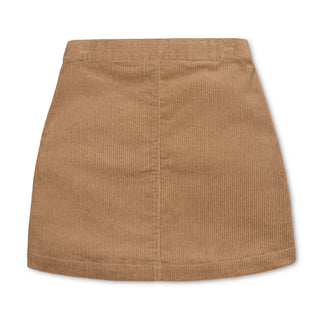 GIRLS Medium Brown Organic Corduroy Button Front Skirt