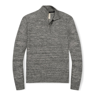 MENS Black Space Dye Organic Half Zip Pullover