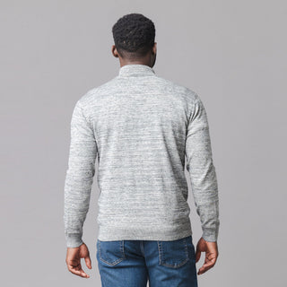 MENS Black Space Dye Organic Half Zip Pullover