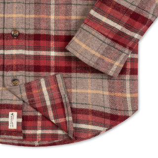 BOYS Rosy Taupe Plaid Organic Flannel Shirt