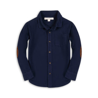 Organic Flannel Shirt with Elbow Patches