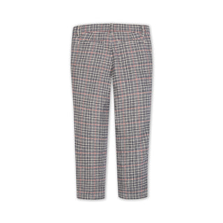 BOYS Navy Glen Plaid Organic Brushed Suit Pant
