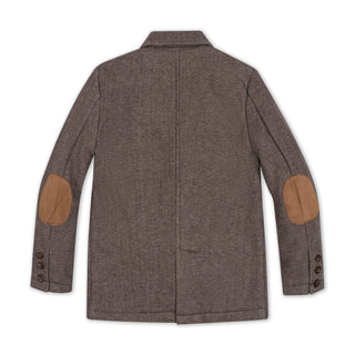 BOYS Chocolate Herringbone Fleece Blazer