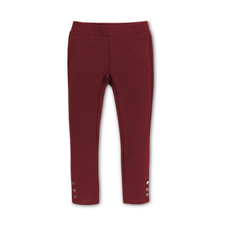 GIRLS Oxblood Button Cuff Ponte Pant