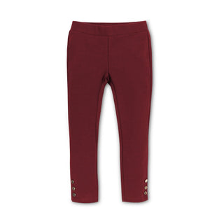 GIRLS Oxblood Button Cuff Ponte Pant
