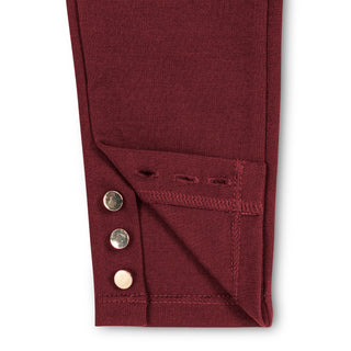 GIRLS Oxblood Button Cuff Ponte Pant