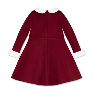 GIRLS Oxblood French Look Ponte Dress with Bow