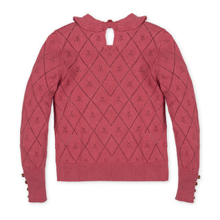 GIRLS Rosewood Organic Peter Pan Collar Sweater