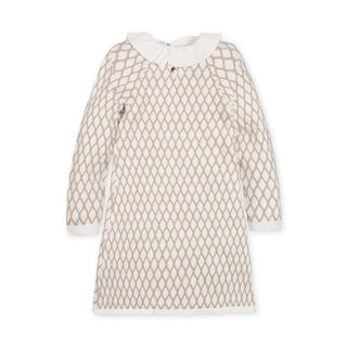 Organic Ruffle Collar Sweater Dress
