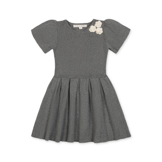 GIRLS Dark Gray Heather Organic Pleated Sweater Dress