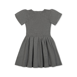 GIRLS Dark Gray Heather Organic Pleated Sweater Dress