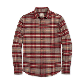 MENS Rosy Taupe Plaid Organic Flannel Shirt