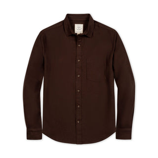 MENS Chocolate Heather Organic Flannel Shirt