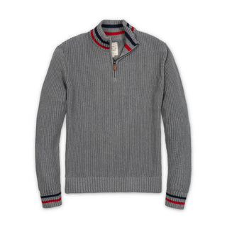 MENS Dark Gray Heather Organic Half Zip Pullover