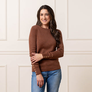 WOMENS Oxblood Rib Knit Sweater Top