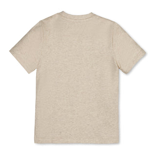 BOYS Oatmeal Heather Organic Short Sleeve Henley Tee