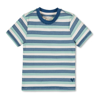 BOYS Tidal Stripe Organic Short Sleeve Henley Tee