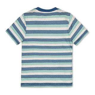 BOYS Tidal Stripe Organic Short Sleeve Henley Tee