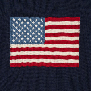 GIRLS Navy Flag Organic Crew Neck Flag Sweater