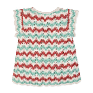 GIRLS Tidal Wiggle Organic Flutter Sleeve Sweater Top