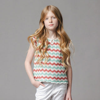GIRLS Tidal Wiggle Organic Flutter Sleeve Sweater Top