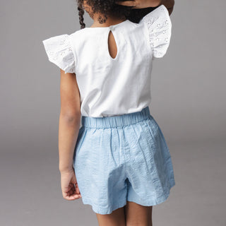 GIRLS Bluebell Organic Seersucker Pull-On Short