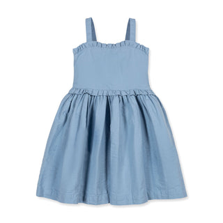 GIRLS Bluebell Organic Ruffle Edge Seersucker Dress