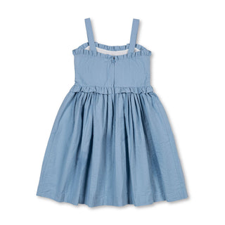 GIRLS Bluebell Organic Ruffle Edge Seersucker Dress
