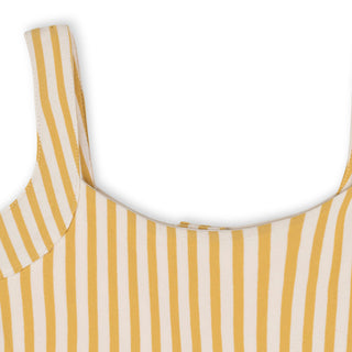 GIRLS Sunny Stripe Organic Knit Tank Sundress with Flounce