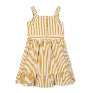 GIRLS Sunny Stripe Organic Knit Tank Sundress with Flounce