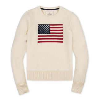 WOMENS Ivory Flag Organic Crew Neck Flag Sweater