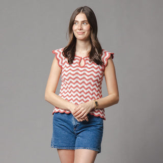 WOMENS Tidal Wiggle Organic Flutter Sleeve Sweater Top