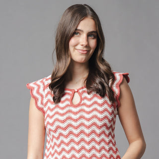 WOMENS Tidal Wiggle Organic Flutter Sleeve Sweater Top