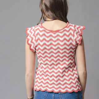 WOMENS Tidal Wiggle Organic Flutter Sleeve Sweater Top