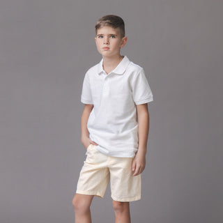 BOYS Yellow Seersucker Organic Seersucker Short