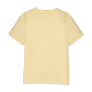 BOYS Pale Yellow Organic Short Sleeve Henley Tee