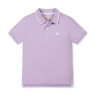 BOYS Lavender Organic Pique Polo
