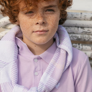 BOYS Lavender Organic Pique Polo
