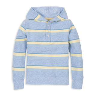 BOYS Sunlit Multi Stripe Organic French Terry Henley Hoodie