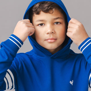 BOYS Bold Blue Organic French Terry Kanga Hoodie