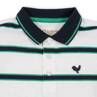 BOYS Pickleball Stripe Organic Jersey Polo