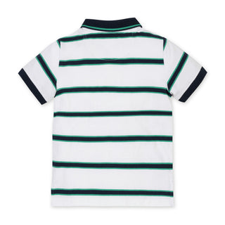BOYS Pickleball Stripe Organic Jersey Polo