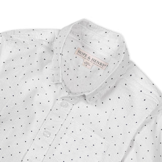 BOYS Delft Dot Seersucker Organic Seersucker Shirt