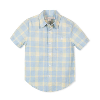 BOYS Sunlit Plaid Linen Short Sleeve Shirt